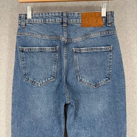Zara Womens Straight Leg Jeans Size 6 Blue Medium Wash Denim High Rise Classic - Picture 5 of 11